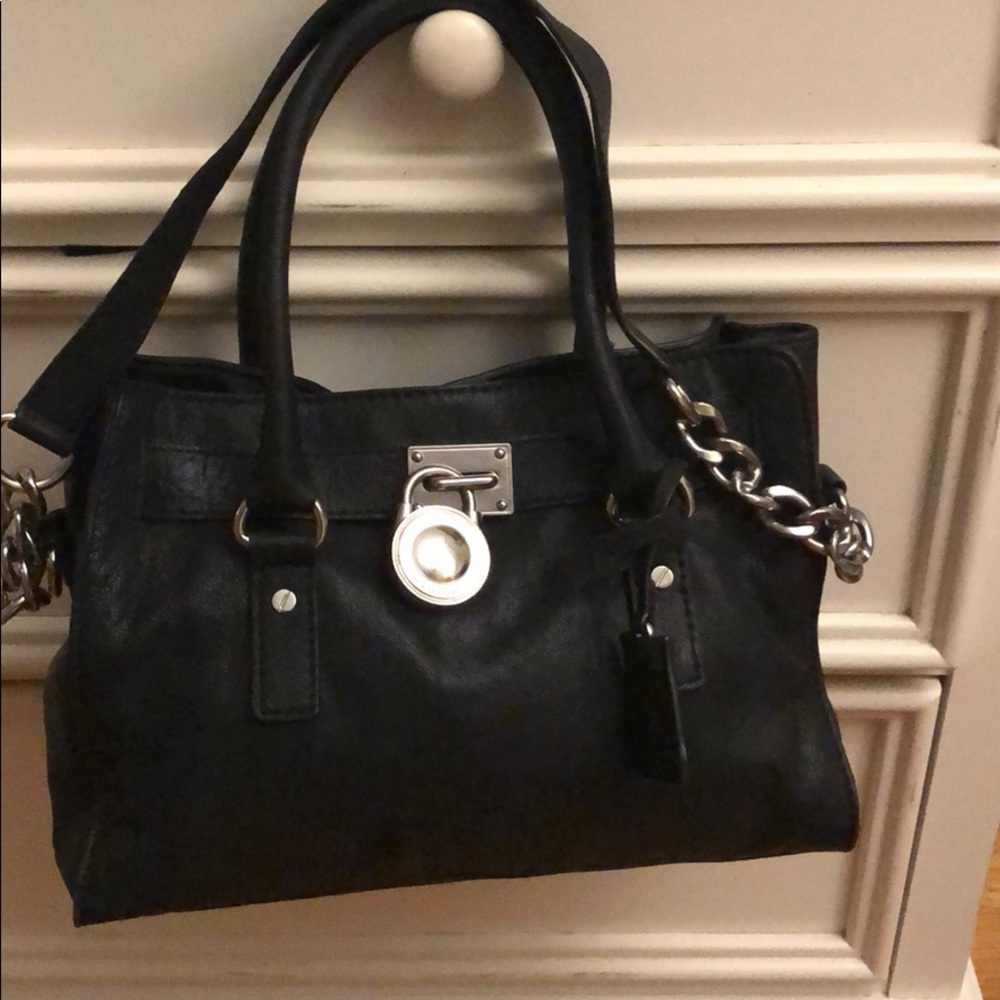 Michael Kors MidSize Tote (Black with silver)